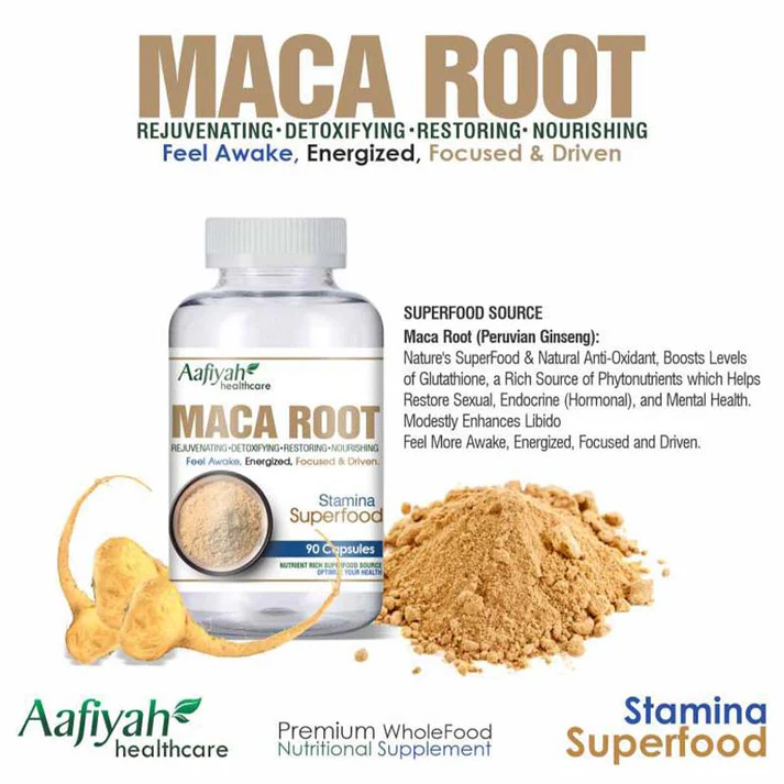 Aafiyah Maca Root 90 Capsules - Image 2